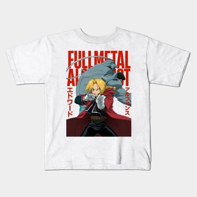 Fullmetal Alchemist brother Kids T-Shirt by KokkaiBlack